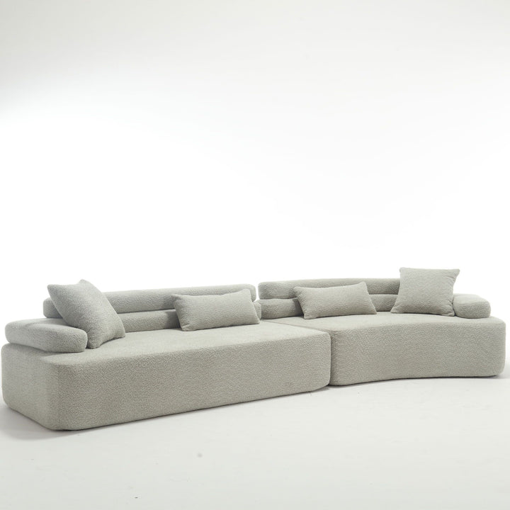 Buy farmhouse furniture Upholstered Curve Modern Minimalist Farmhouse Sofa Couch - Modern Cottage Farmhouse Furniture