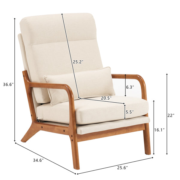 Buy farmhouse furniture Valencia Mediterranean Farmhouse Linen Contemporary Accent Chair - Modern Cottage Farmhouse Furniture