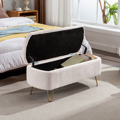 Buy farmhouse furniture Ivory White Mediterranean Farmhouse Bedside Storage Footstool - Modern Cottage Farmhouse Furniture
