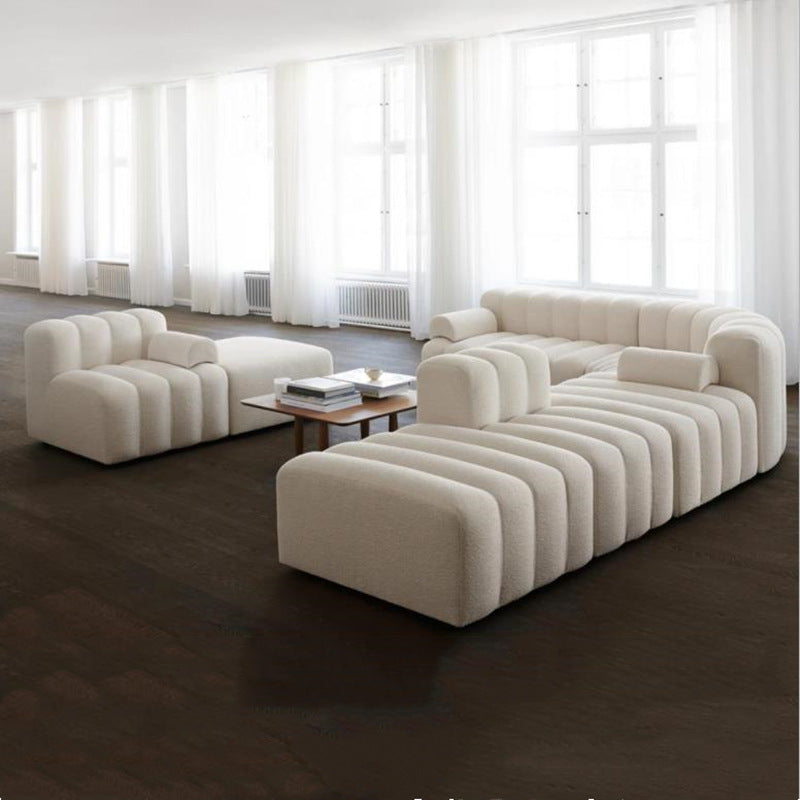 Buy farmhouse furniture Clay Ridge • Beige Modern Luxury Minimalist Farmhouse Modular Sofa Sectional Couch - Modern Cottage Farmhouse Furniture
