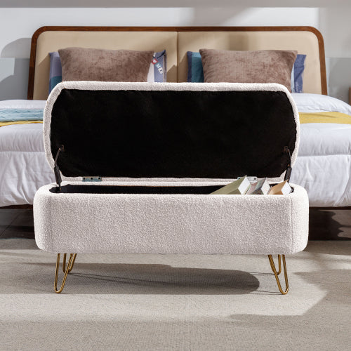 Buy farmhouse furniture Ivory White Mediterranean Farmhouse Bedside Storage Footstool - Modern Cottage Farmhouse Furniture