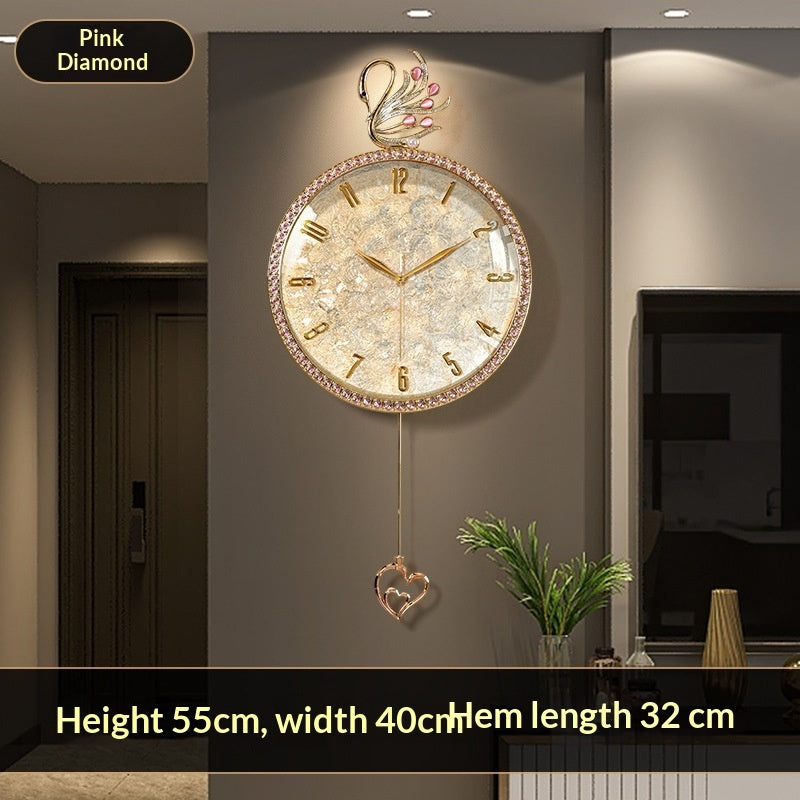 Buy farmhouse furniture Azure Mediterranean Contemporary Pearl Gold White Elegant Wall Clock - Modern Cottage Farmhouse Furniture