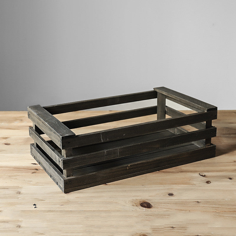 Buy farmhouse furniture Dasos | Mediterranean Farmhouse Wooden Basket - Modern Cottage Farmhouse Furniture