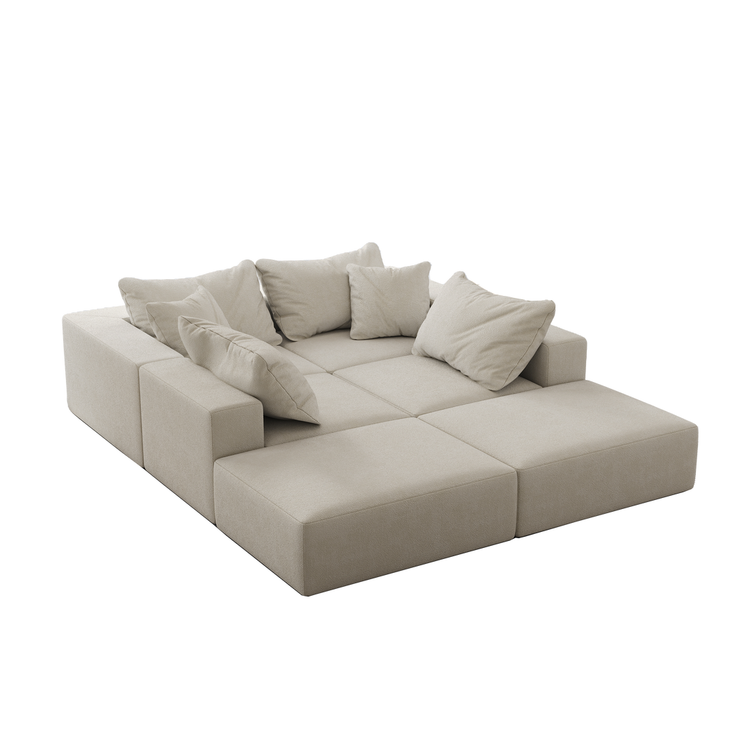 Buy farmhouse furniture The White Oak Meadow | Large Beige Modern Farmhouse Style Sofa Couch - Modern Cottage Farmhouse Furniture