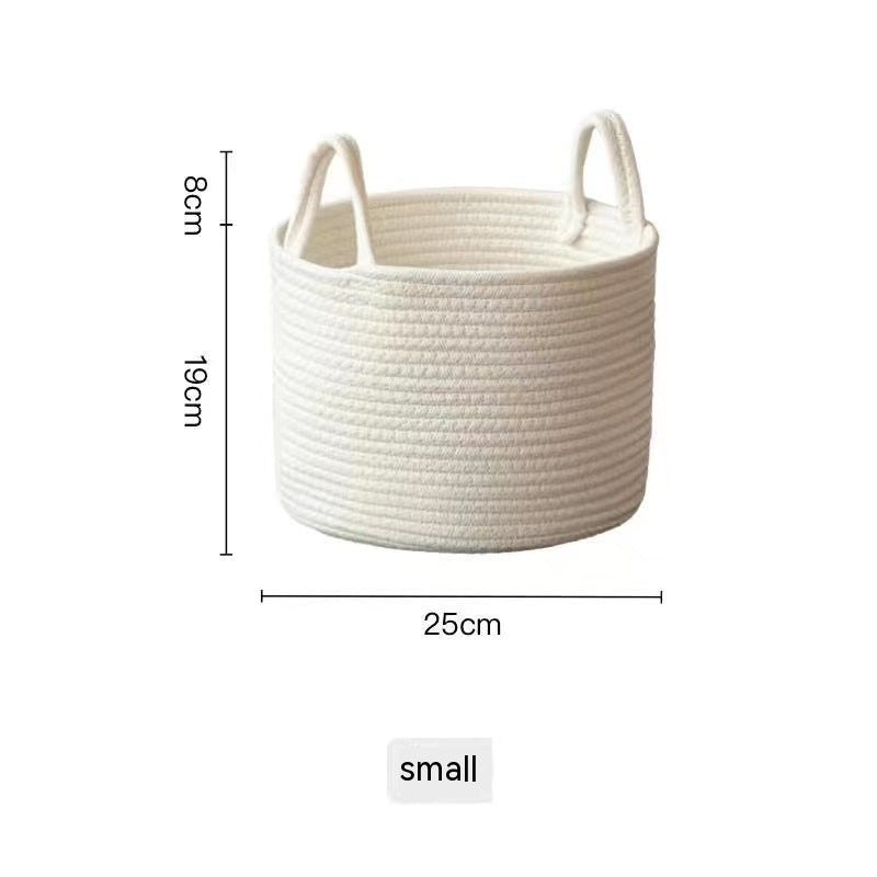Buy farmhouse furniture Torre Melissa | Large Jute Mediterranean Farmhouse Hand-woven Cotton Basket - Modern Cottage Farmhouse Furniture