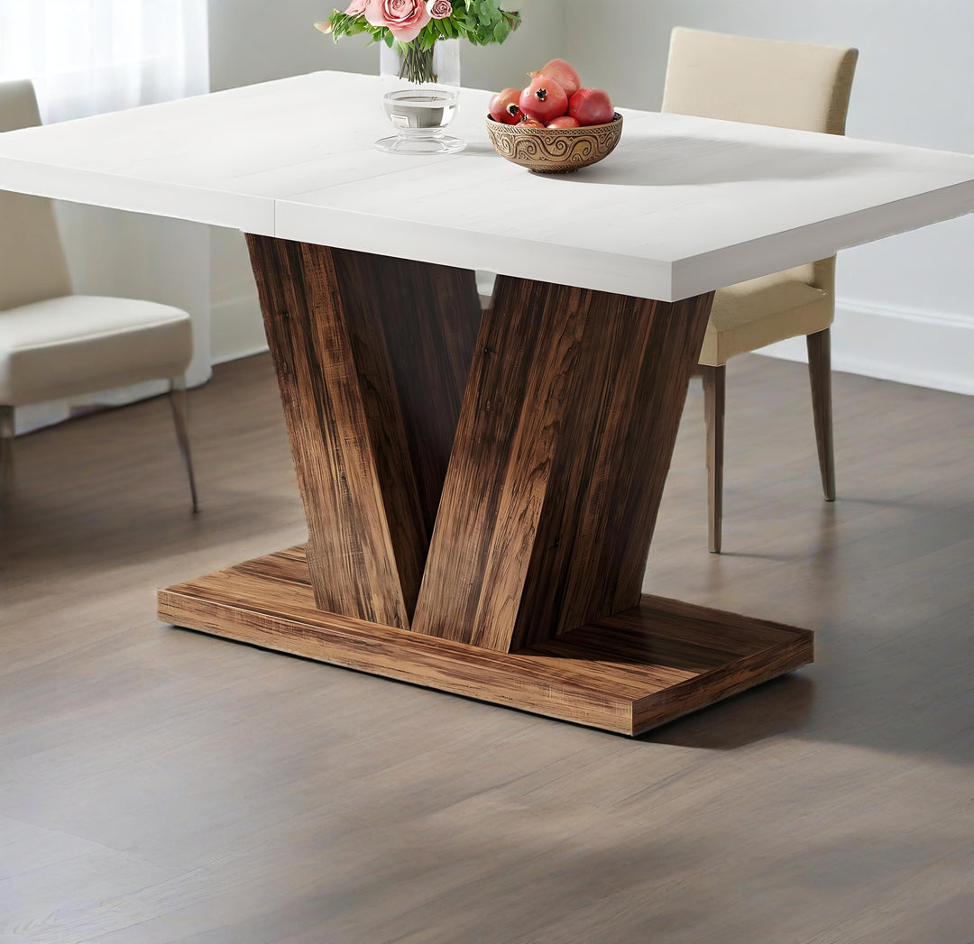 Buy farmhouse furniture Calypso | White 47-Inch Modern Luxury Mediterranean Farmhouse Dining Table - Modern Cottage Farmhouse Furniture