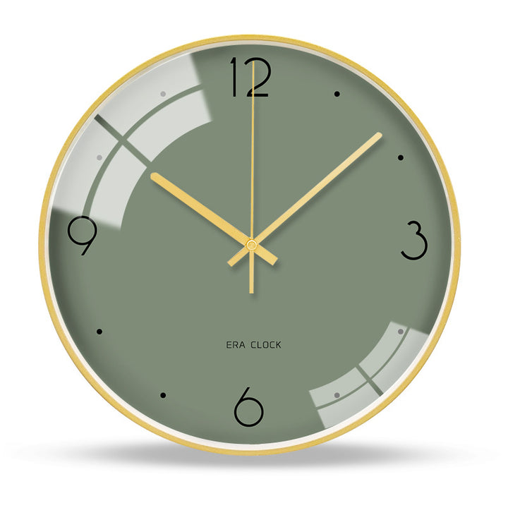 Buy farmhouse furniture Amore Gold Luxury Wall Clock | Silent Sweep Mediterranean Classical | 12" Round - Modern Cottage Farmhouse Furniture