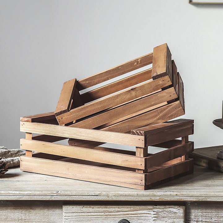Buy farmhouse furniture Dasos | Mediterranean Farmhouse Wooden Basket - Modern Cottage Farmhouse Furniture