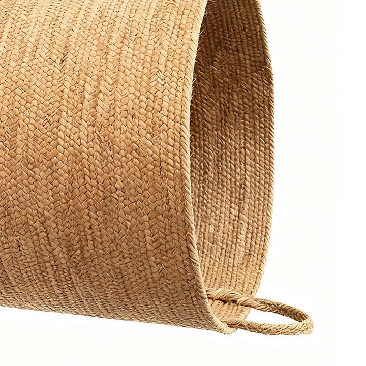 Buy farmhouse furniture Mediterranean Farmhouse Woven Natural Jute Laundry Basket with Handle - Custom Made - Modern Cottage Farmhouse Furniture