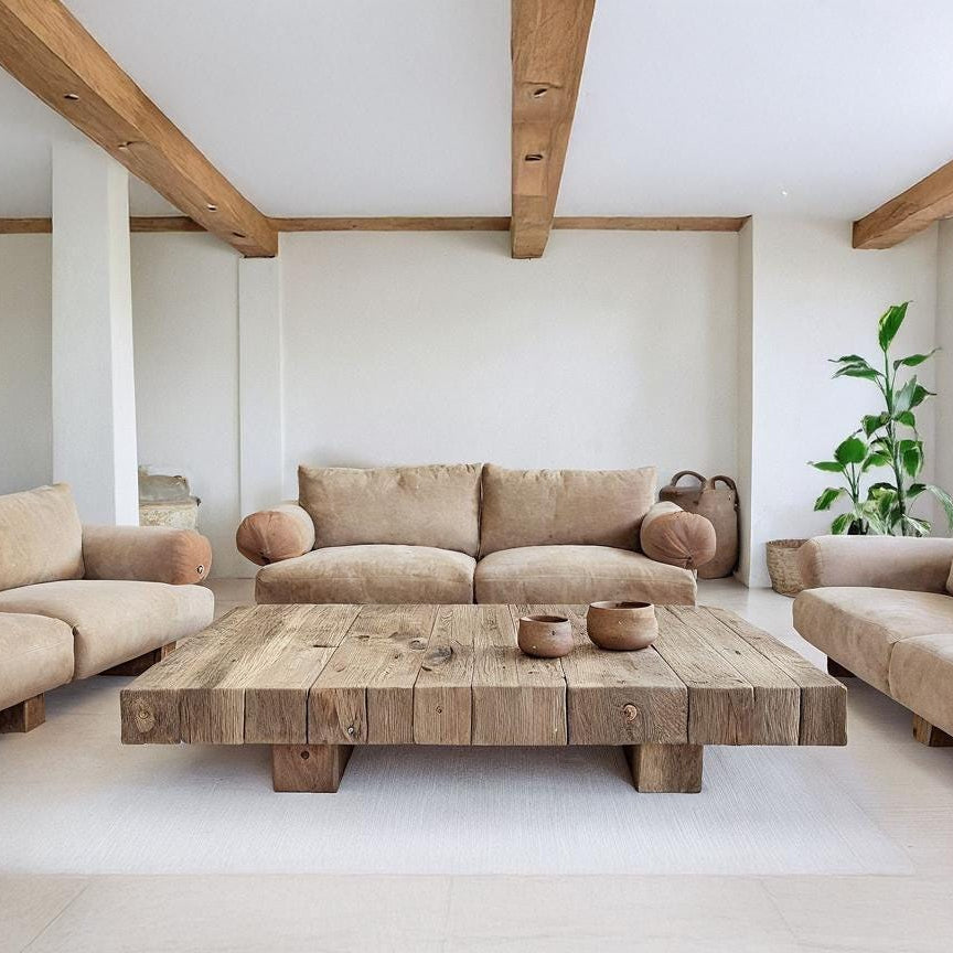 Buy farmhouse furniture Classic Mediterranean Farmhouse Italian Rustic Wooden Coffee Table – Custom Handmade - Modern Cottage Farmhouse Furniture