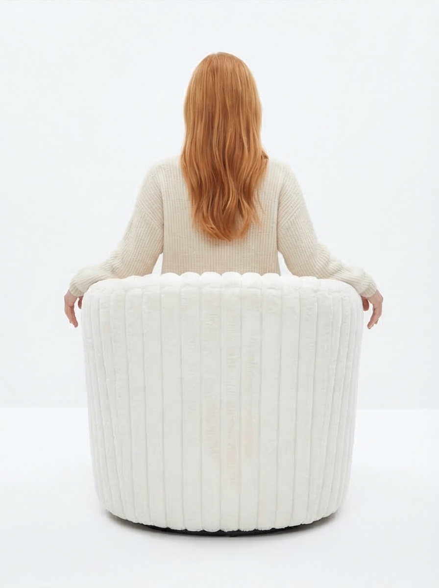 Buy farmhouse furniture Rotating Modern White Contemporary Accent Chair - Modern Cottage Farmhouse Furniture