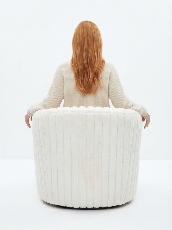 Buy farmhouse furniture Rotating Modern White Contemporary Accent Chair - Modern Cottage Farmhouse Furniture