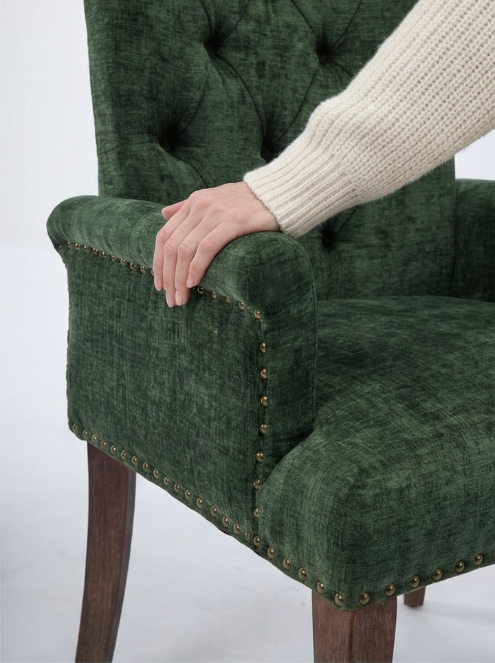 Buy farmhouse furniture Capri Minimal Upholstered Mediterranean Contemporary Accent Chairs - Modern Cottage Farmhouse Furniture