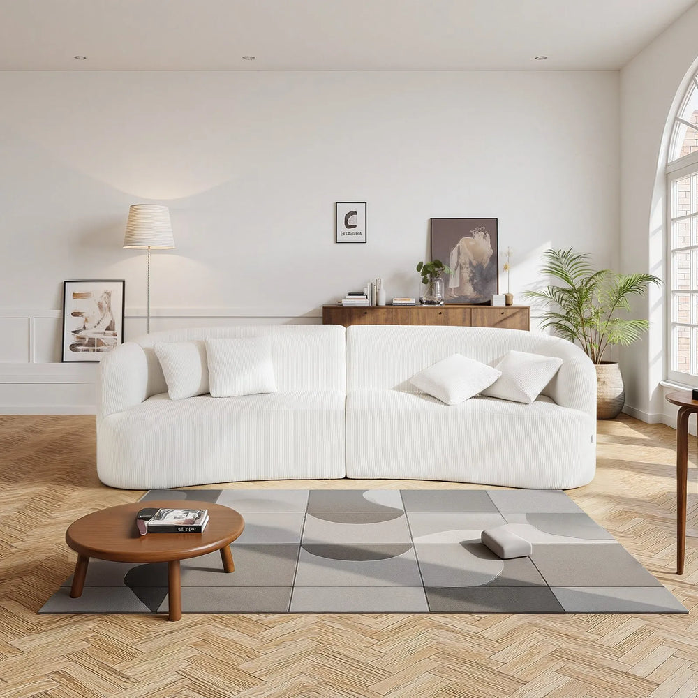 Buy farmhouse furniture White Modern European Farmhouse Style Luxury Modern Cloud Plush Sectional Sofa - Modern Cottage Farmhouse Furniture