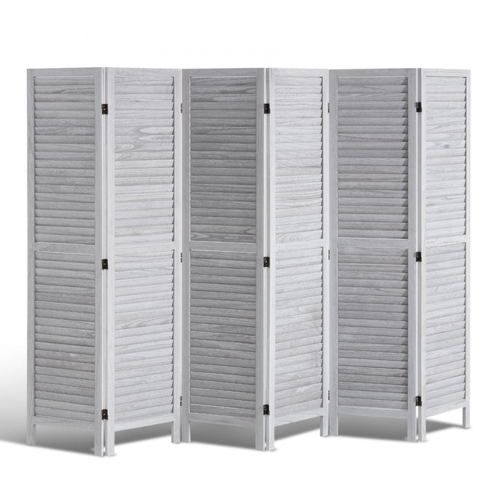 Buy farmhouse furniture Large Mediterranean Farmhouse Wooden Beige 6 Panel Wood Room Divider - Modern Cottage Farmhouse Furniture